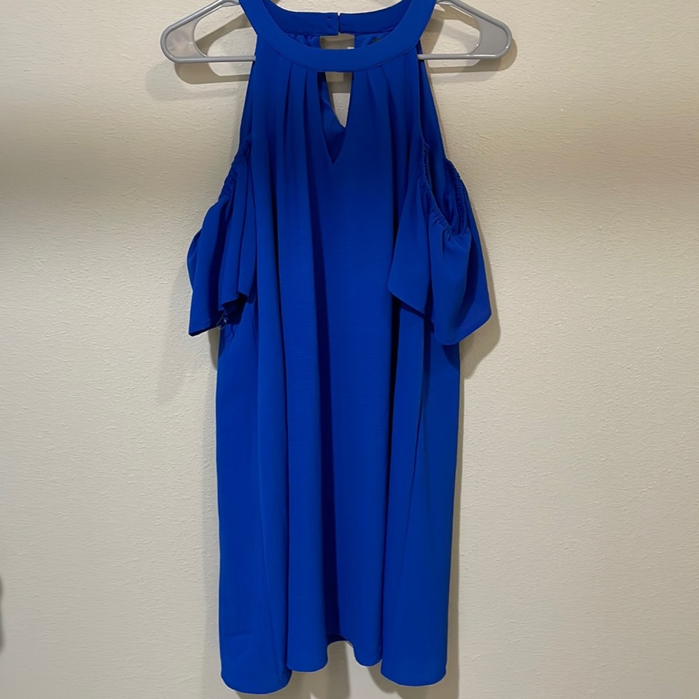 Blue Lily Rose Off-the-Shoulder Dress!